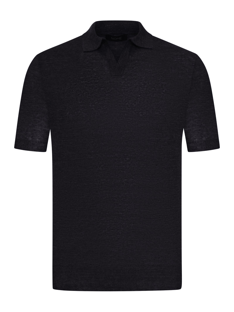 POLO A MANICA CORTA IN LINO