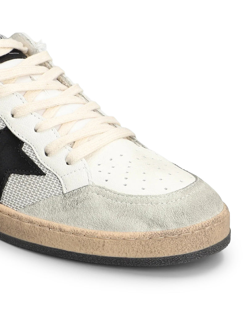 SNEAKERS BALL-STAR IN PELLE E INSERTI LAMINATI
