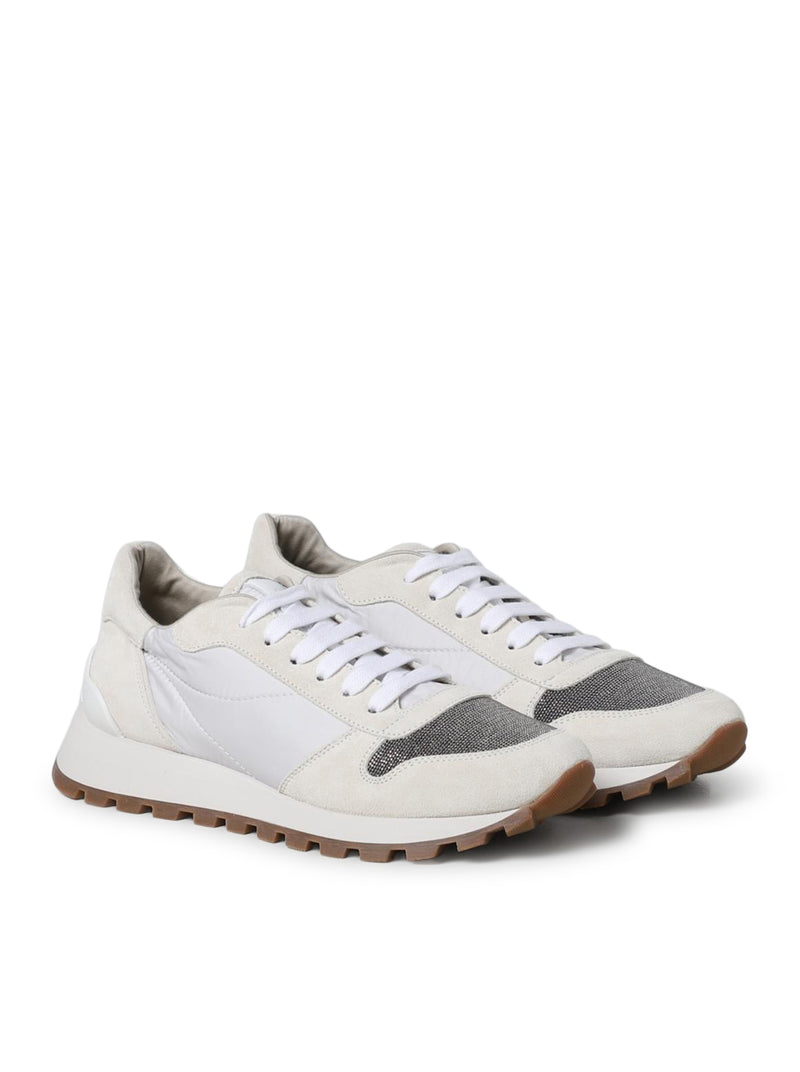 RUNNER IN CAMOSCIO E TESSUTO TECHNO CON