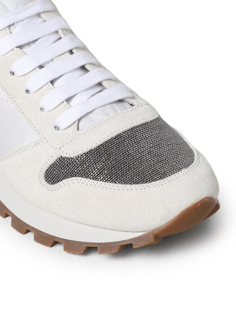 RUNNER IN CAMOSCIO E TESSUTO TECHNO CON