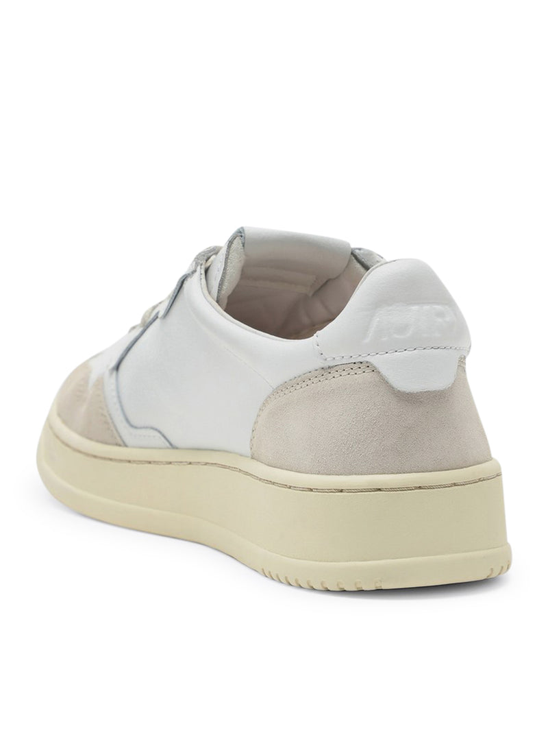 SNEAKERS MEDALIST LOW IN PELLE E SUEDE BIANCO