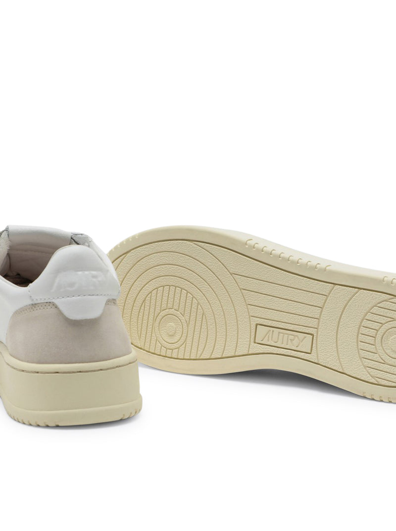 SNEAKERS MEDALIST LOW IN PELLE E SUEDE BIANCO