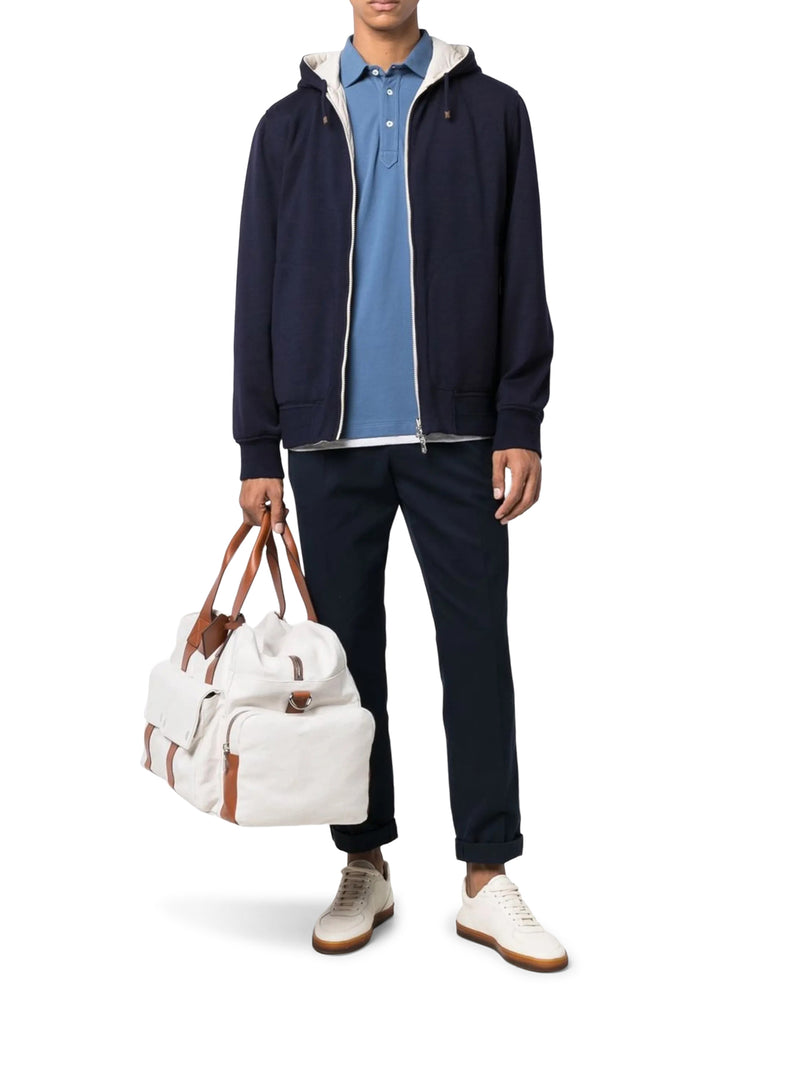 PANTALONI BRUNELLO CUCINELLI DAL TAGLIO LEISURE IN GABARDINE PLISSETTATA