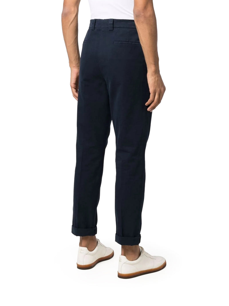 PANTALONI BRUNELLO CUCINELLI DAL TAGLIO LEISURE IN GABARDINE PLISSETTATA