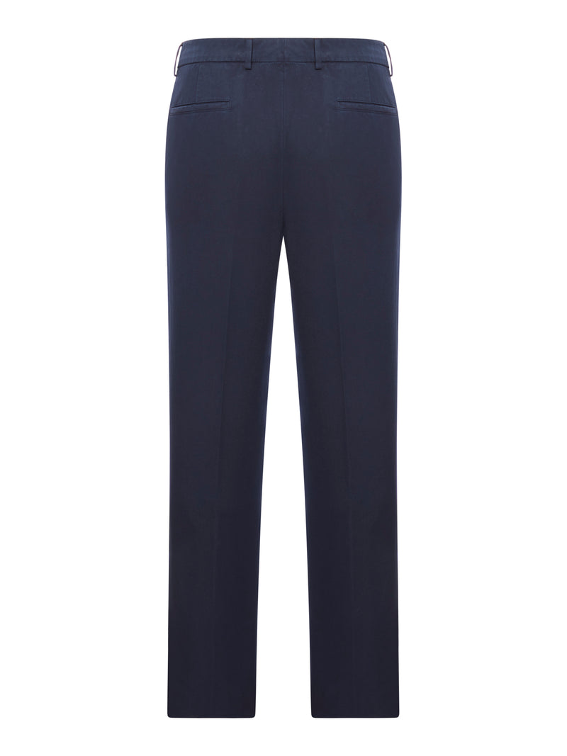 PANTALONI BRUNELLO CUCINELLI DAL TAGLIO LEISURE IN GABARDINE PLISSETTATA