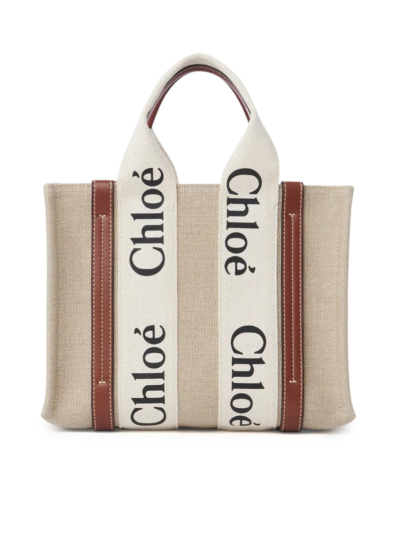 TOTE BAG PICCOLA WOODY IN LINO