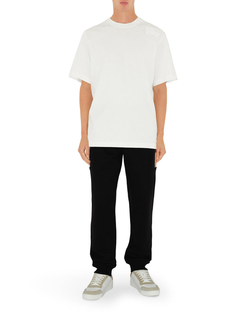 PANTALONI DA JOGGING IN COTONE CON INSERTI CHECK