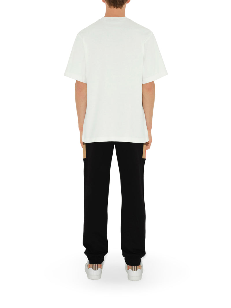 PANTALONI DA JOGGING IN COTONE CON INSERTI CHECK