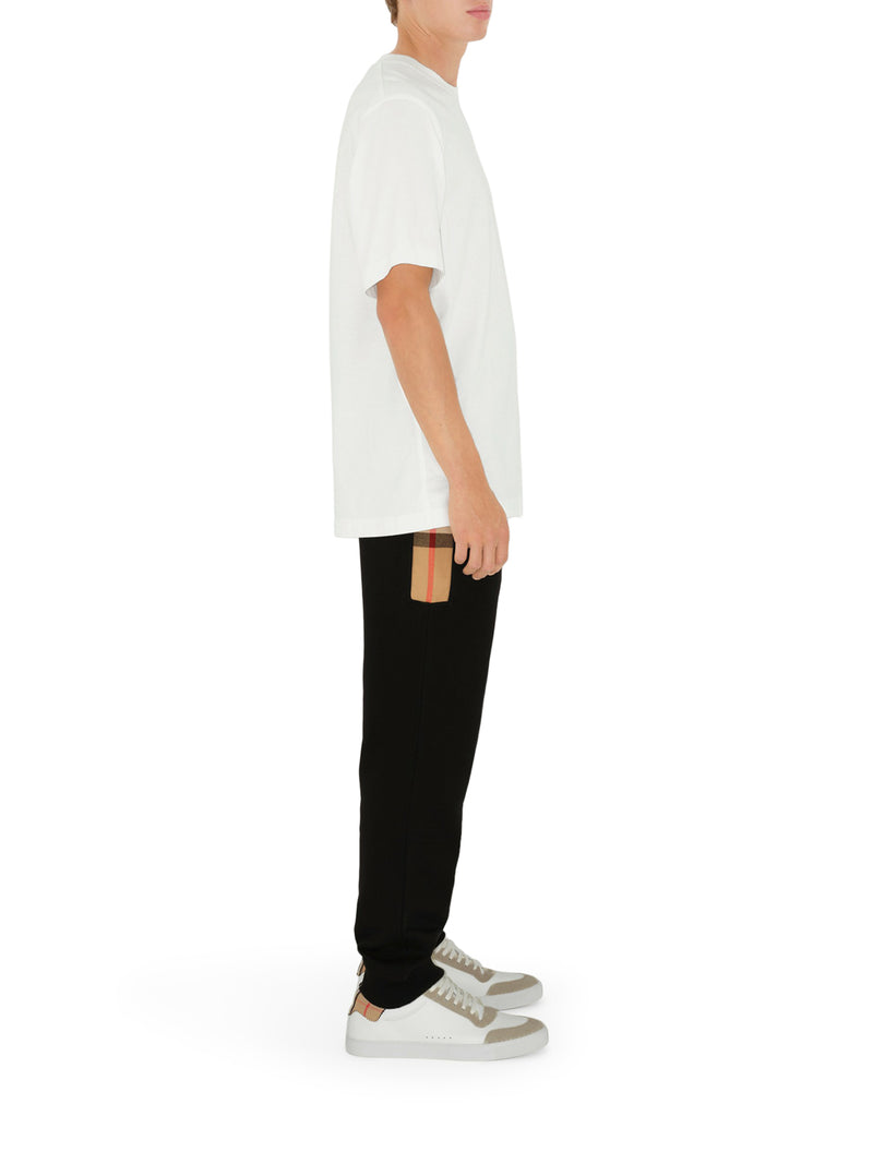 PANTALONI DA JOGGING IN COTONE CON INSERTI CHECK