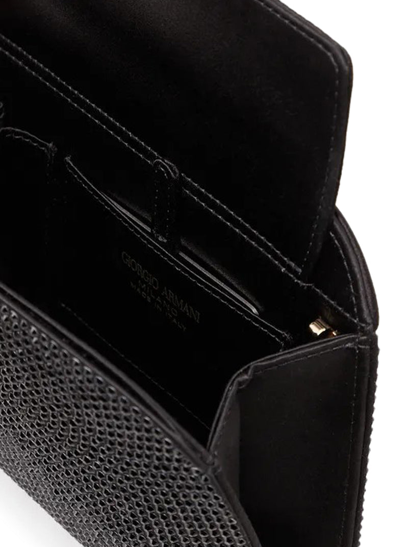 CLUTCH IN RASO E STRASS