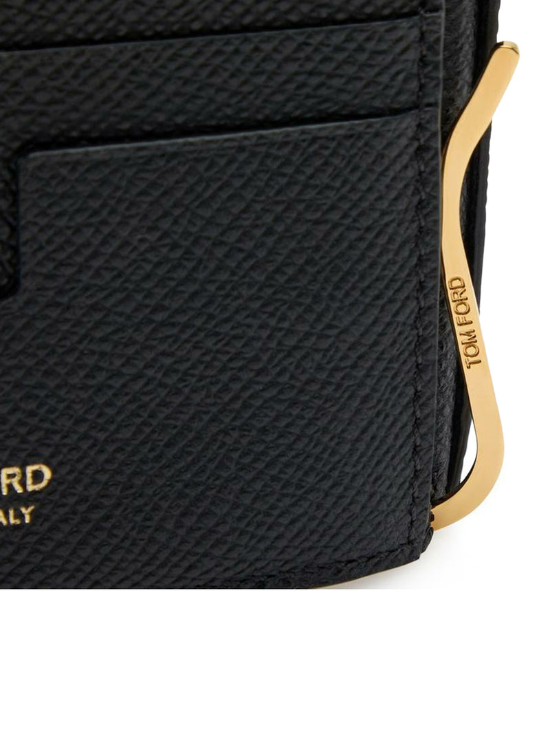 PORTAFOGLIO CON FERMA SOLDI IN PELLE MARTELLATA