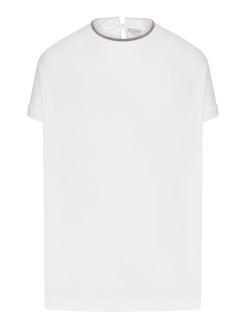 T-SHIRT IN JERSEY CON PRECIOUS FAUX LAYERING