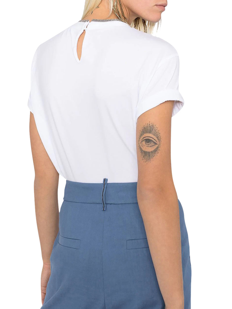 T-SHIRT IN JERSEY CON PRECIOUS FAUX LAYERING