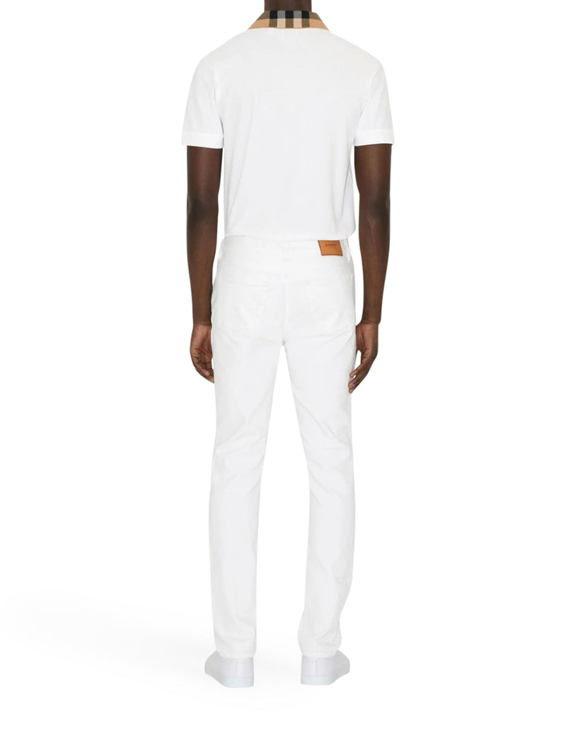 POLO IN COTONE PIQUÉ CON COLLETTO BURBERRY CHECK