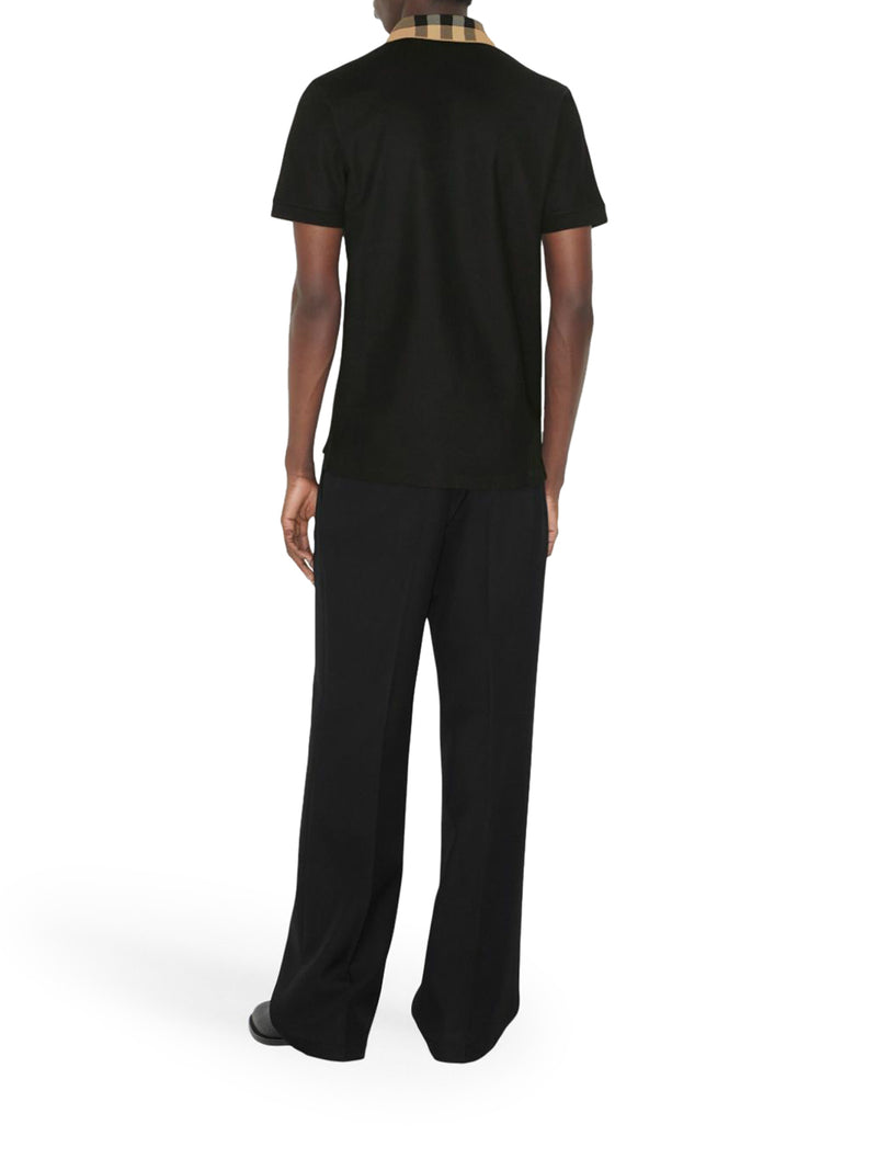 POLO IN COTONE PIQUÉ CON COLLETTO BURBERRY CHECK