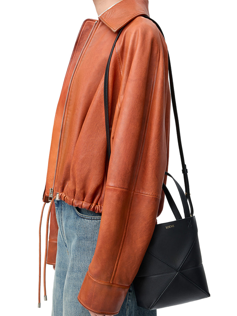 BORSA TOTE PUZZLE FOLD IN PELLE DI VITELLO LUCIDA