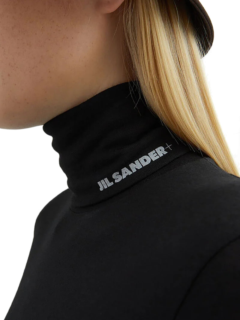 T-SHIRT A COLLO ALTO IN MISTO LANA LEGGERO