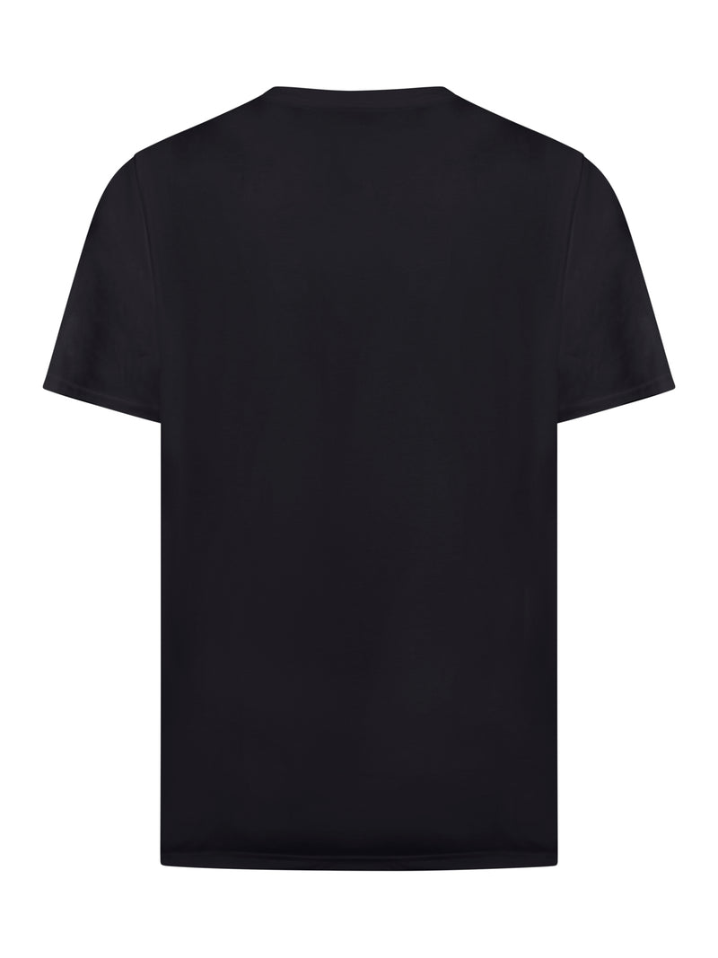 T-SHIRT CON PATCH LOGO IN NERO