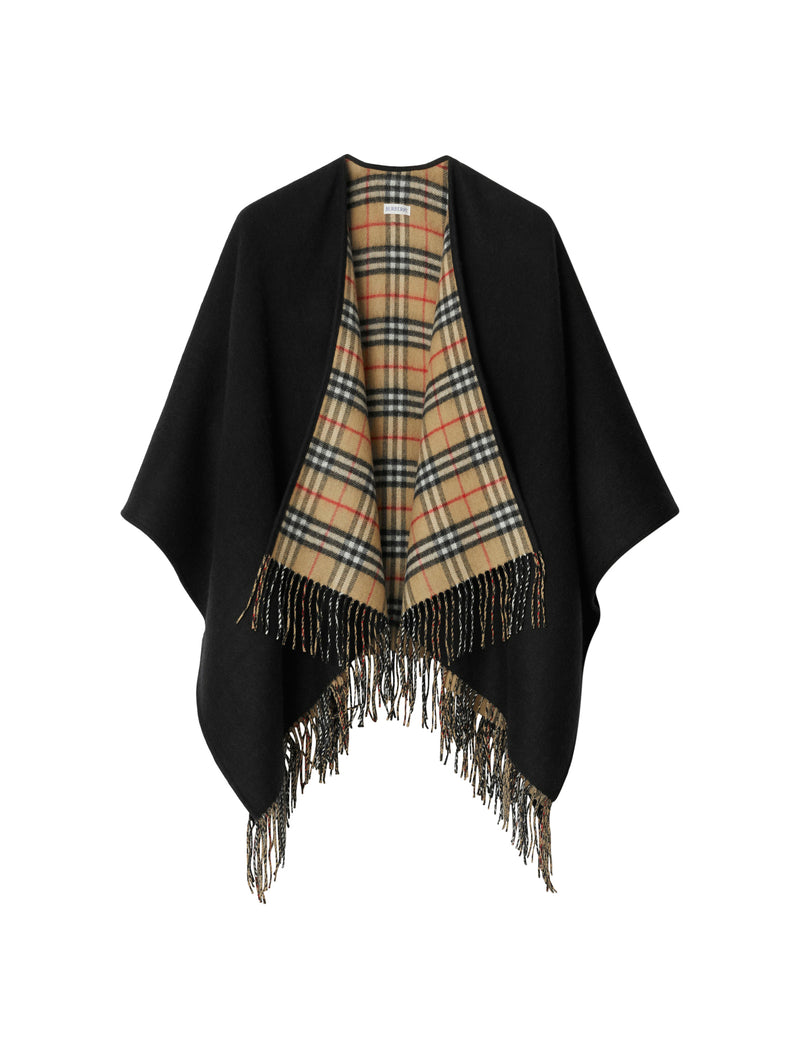 MANTELLA REVERSIBILE IN LANA CHECK