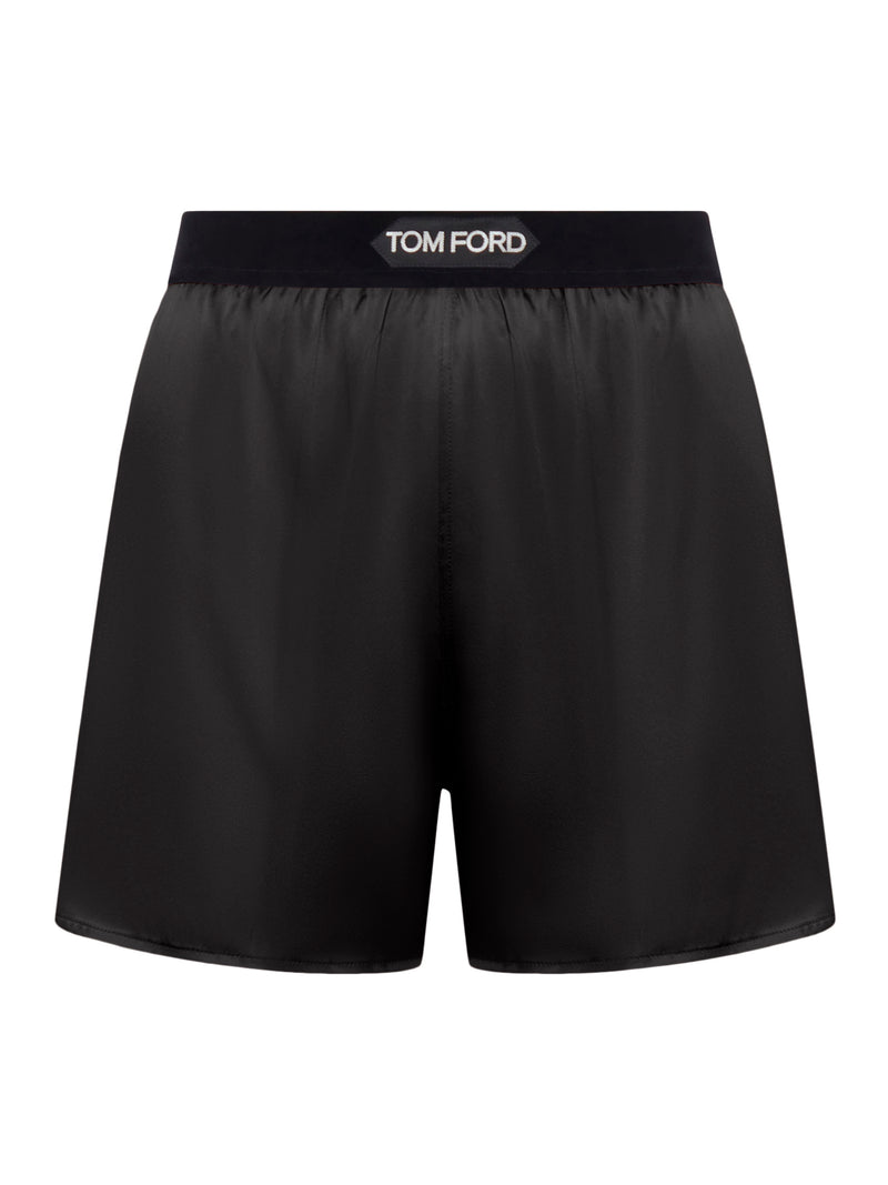 SHORTS IN RASO DI SETA STRETCH
