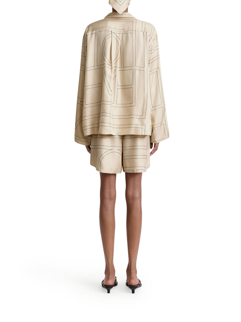 SHORTS IN SETA CON MONOGRAMMA