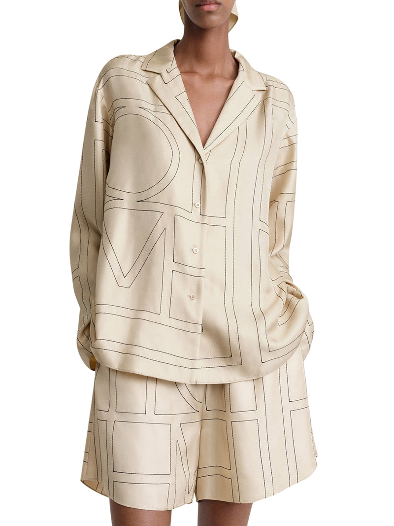 SHORTS IN SETA CON MONOGRAMMA