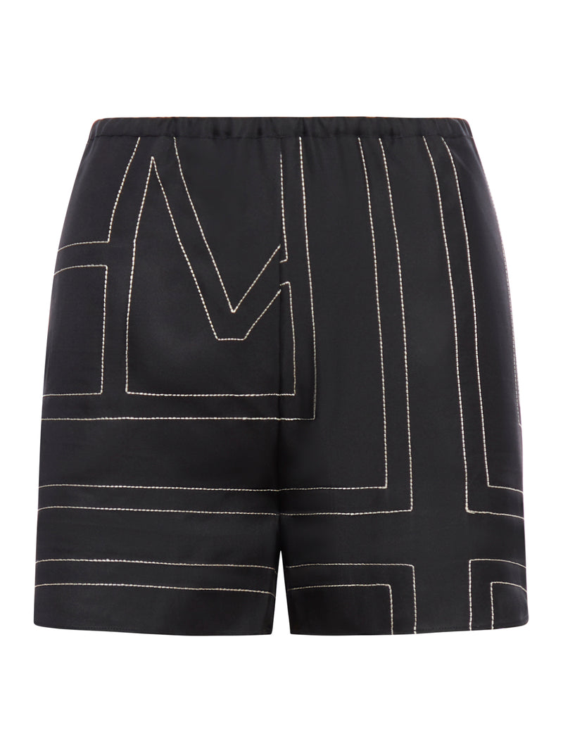 SHORTS IN SETA CON MONOGRAMMA