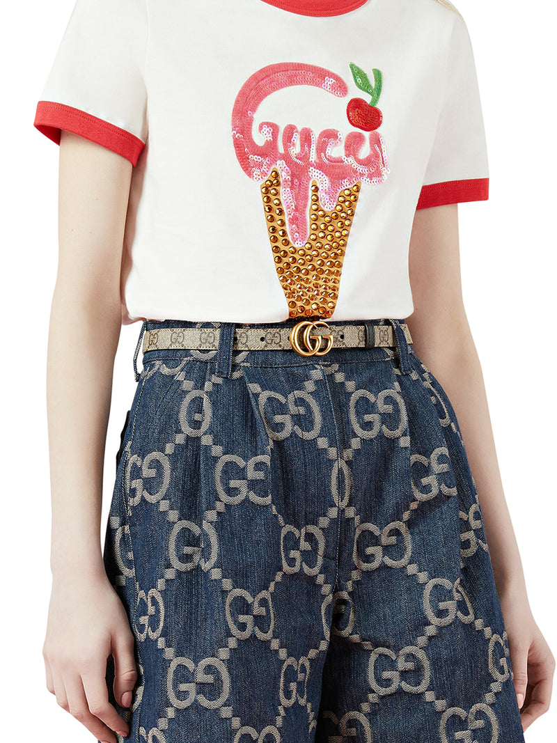 CINTURA SOTTILE REVERSIBILE GG MARMONT