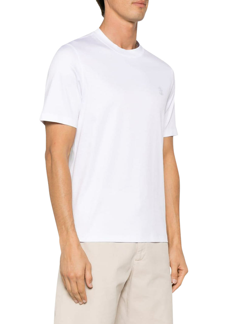 T-SHIRT IN COTONE CON LOGO STAMPATO A CONTRASTO