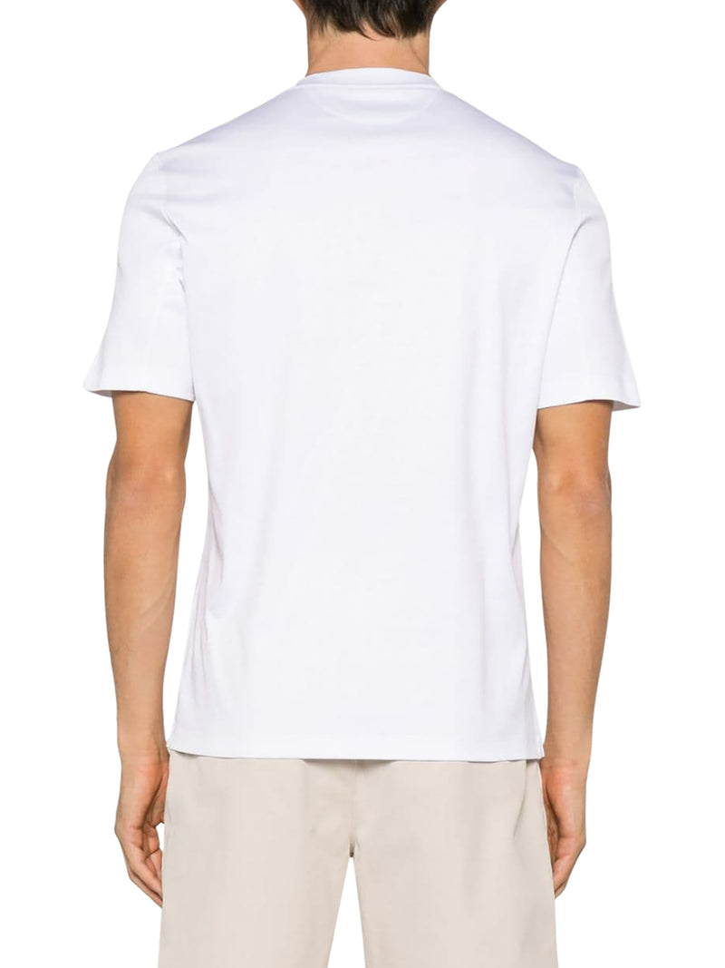 T-SHIRT IN COTONE CON LOGO STAMPATO A CONTRASTO