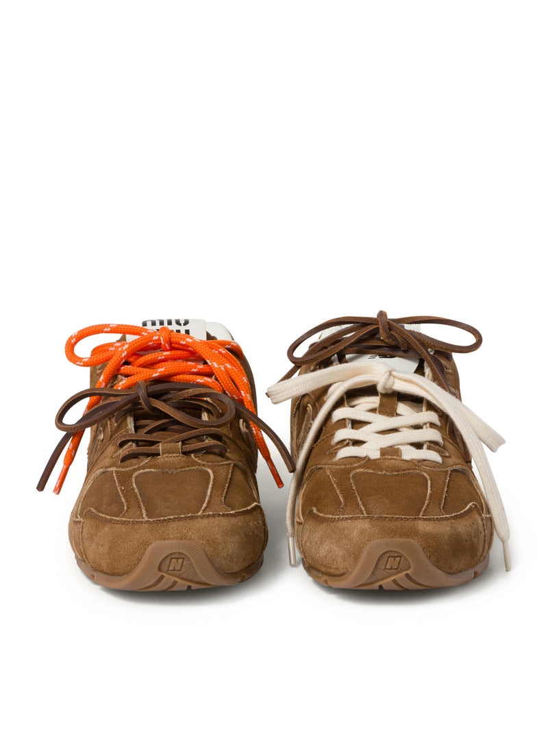 SCARPE DA GINNASTICA NEW BALANCE X MIU MIU 530 SL IN PELLE SCAMOSCIATA