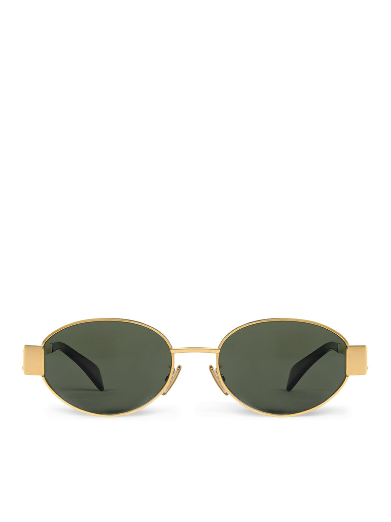OCCHIALI DA SOLE TRIOMPHE METAL 01 IN METALLO ORO / VERDE