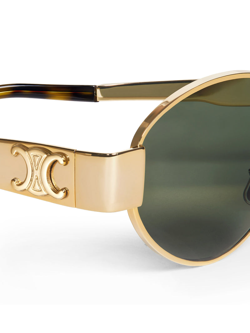 OCCHIALI DA SOLE TRIOMPHE METAL 01 IN METALLO ORO / VERDE