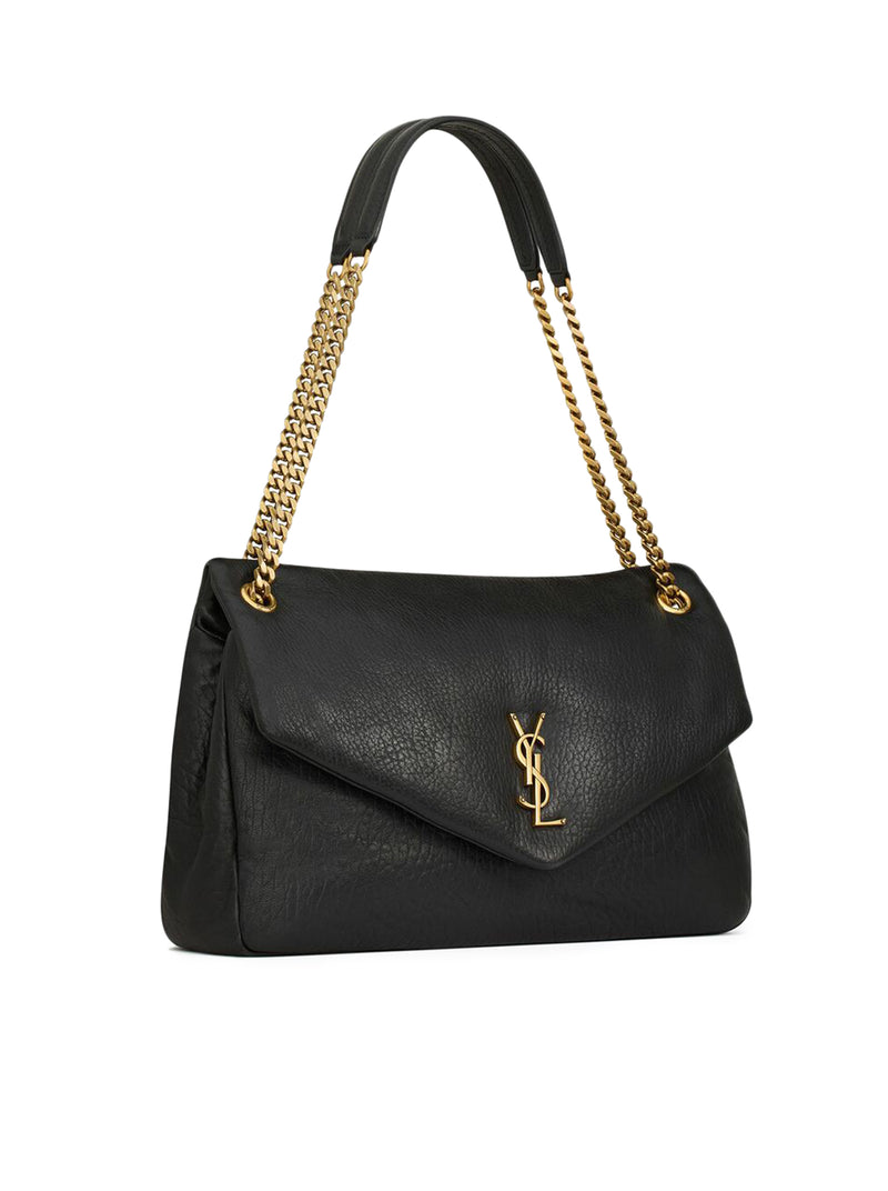 BORSA CALYPSO GRANDE IN PELLE DI AGNELLO CON GRANA NATURALE