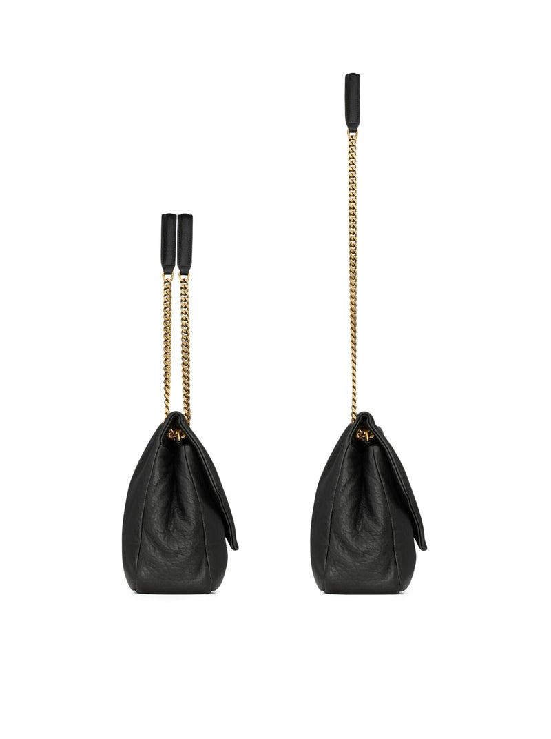 BORSA CALYPSO GRANDE IN PELLE DI AGNELLO CON GRANA NATURALE