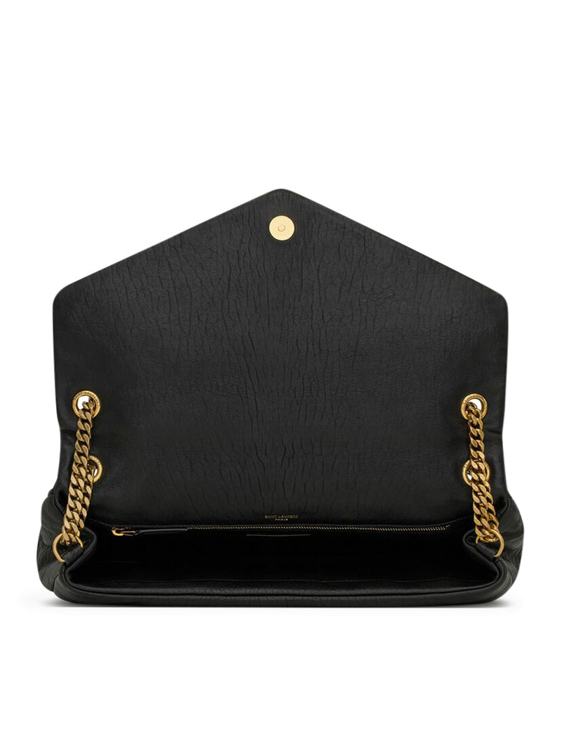 BORSA CALYPSO GRANDE IN PELLE DI AGNELLO CON GRANA NATURALE