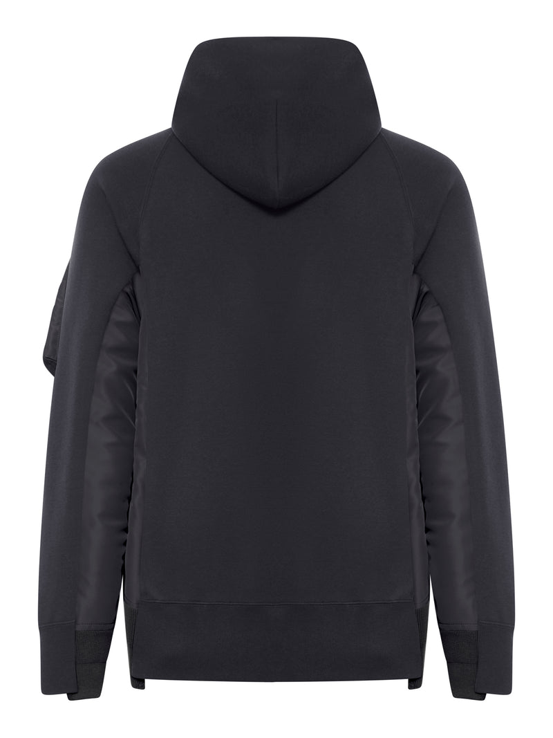 FELPA IN SPUGNA E TWILL DI NYLON