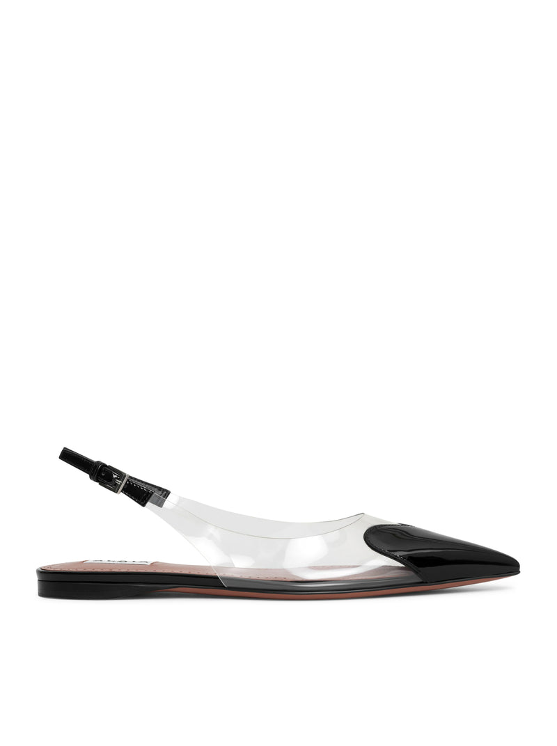 SLINGBACK FLAT LE CŒUR IN PELLE DI VITELLO VERNICIATA