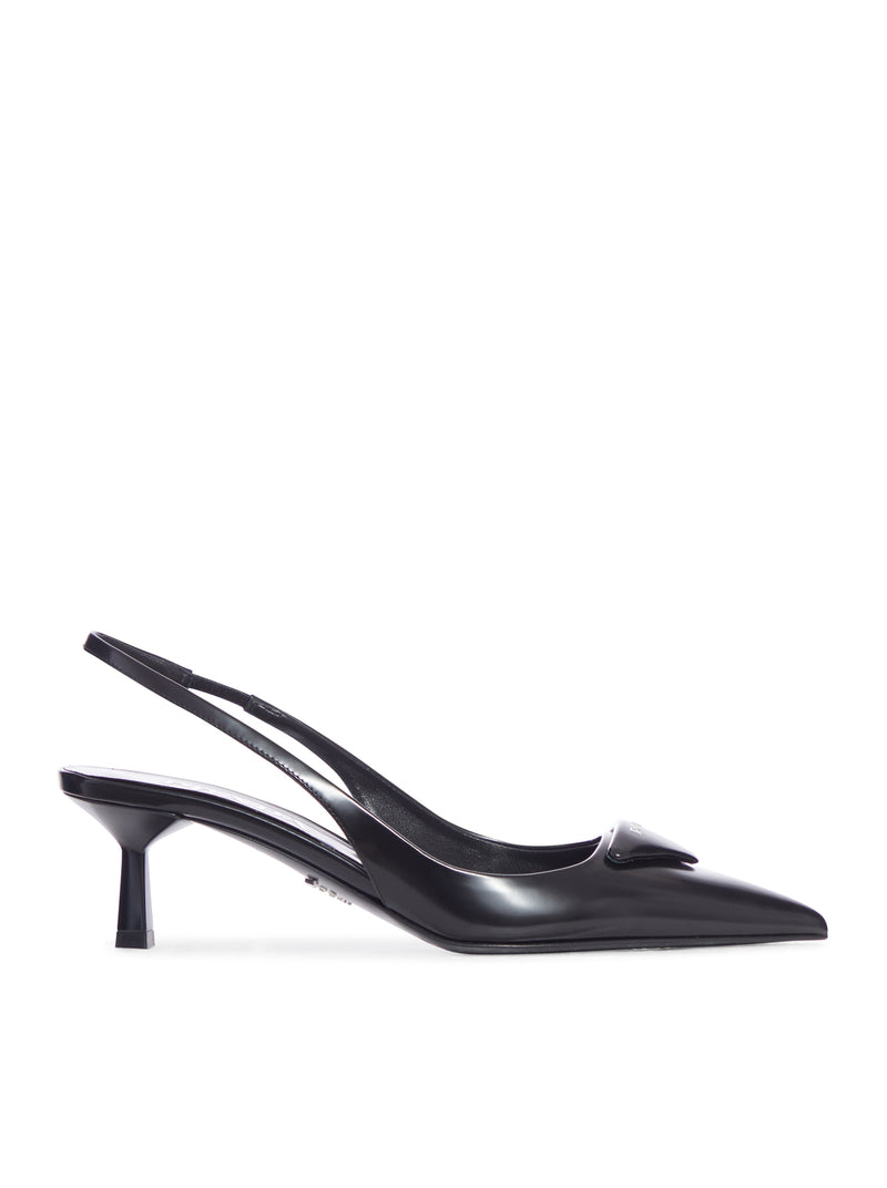 DÉCOLLETÉ SLINGBACK IN PELLE SPAZZOLATA