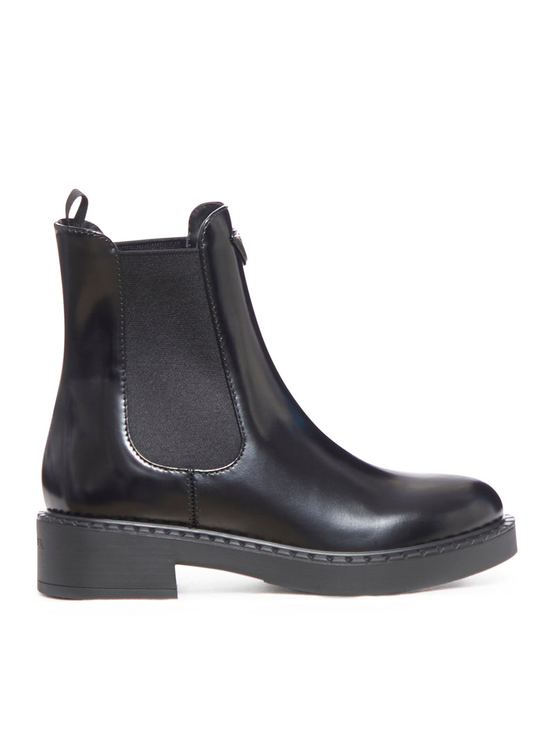 ANKLE BOOTS IN PELLE SPAZZOLATA