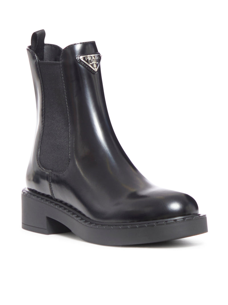 ANKLE BOOTS IN PELLE SPAZZOLATA