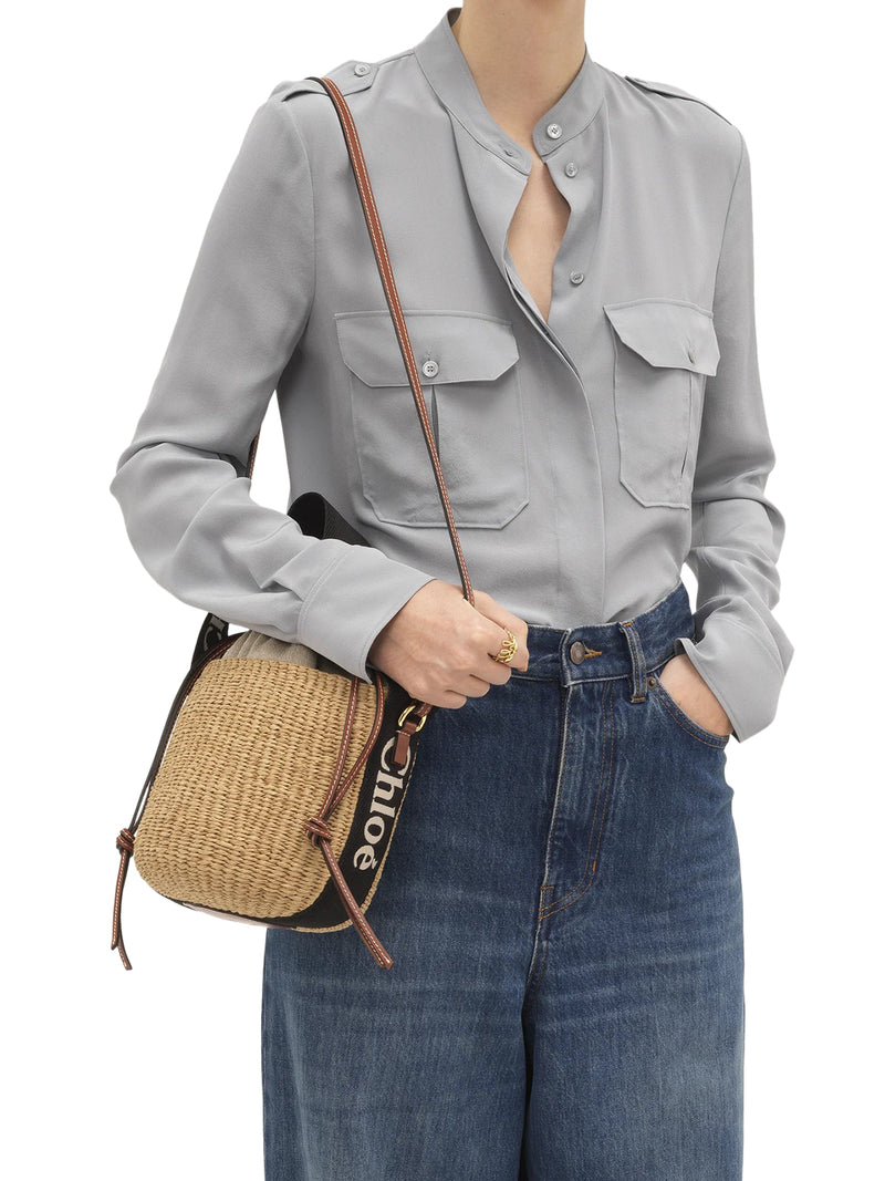 BORSA WOODY PICCOLA IN FIBRE NATURAL