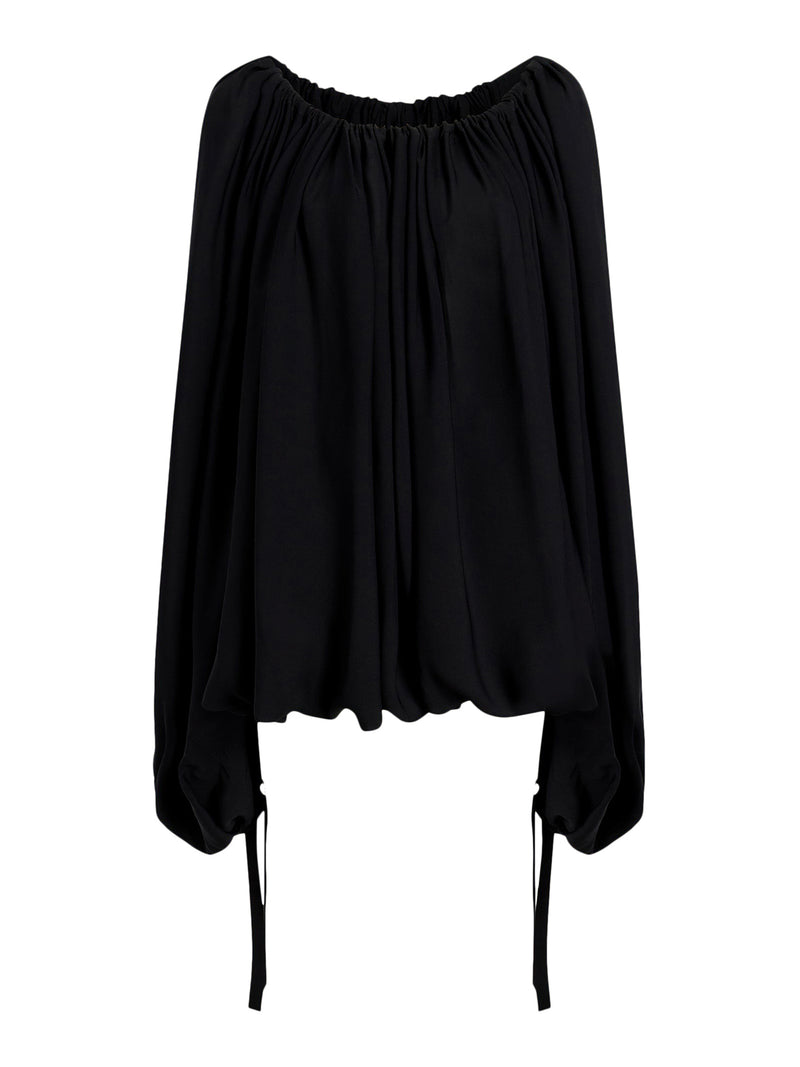 top in georgette di sete