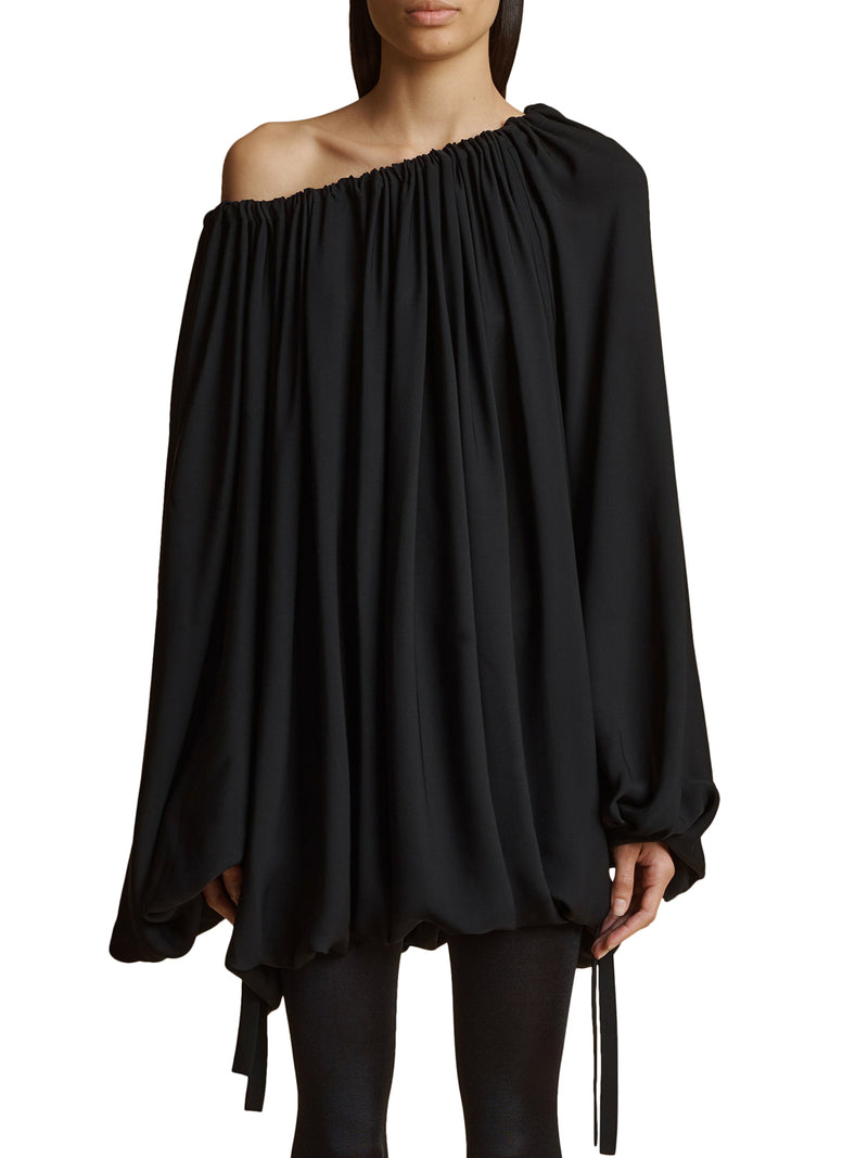 top in georgette di sete