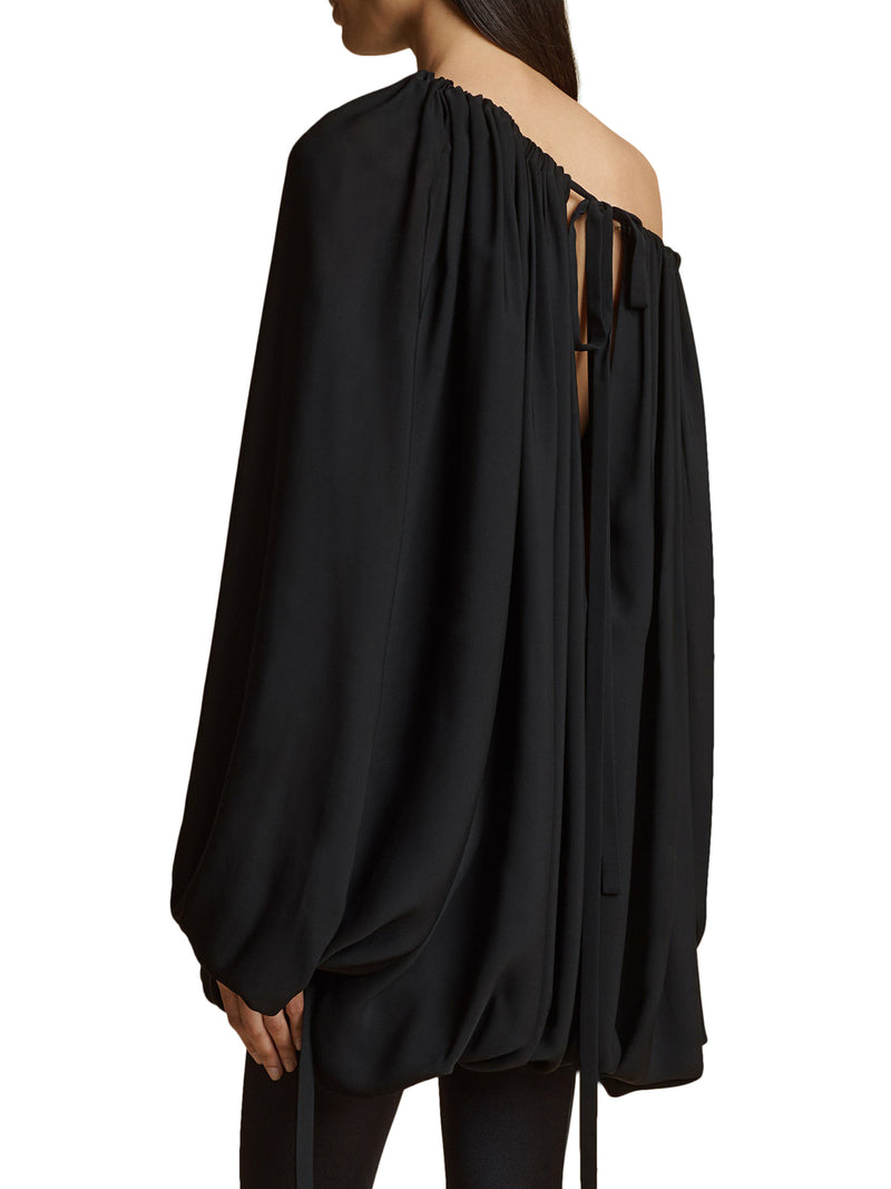 top in georgette di sete