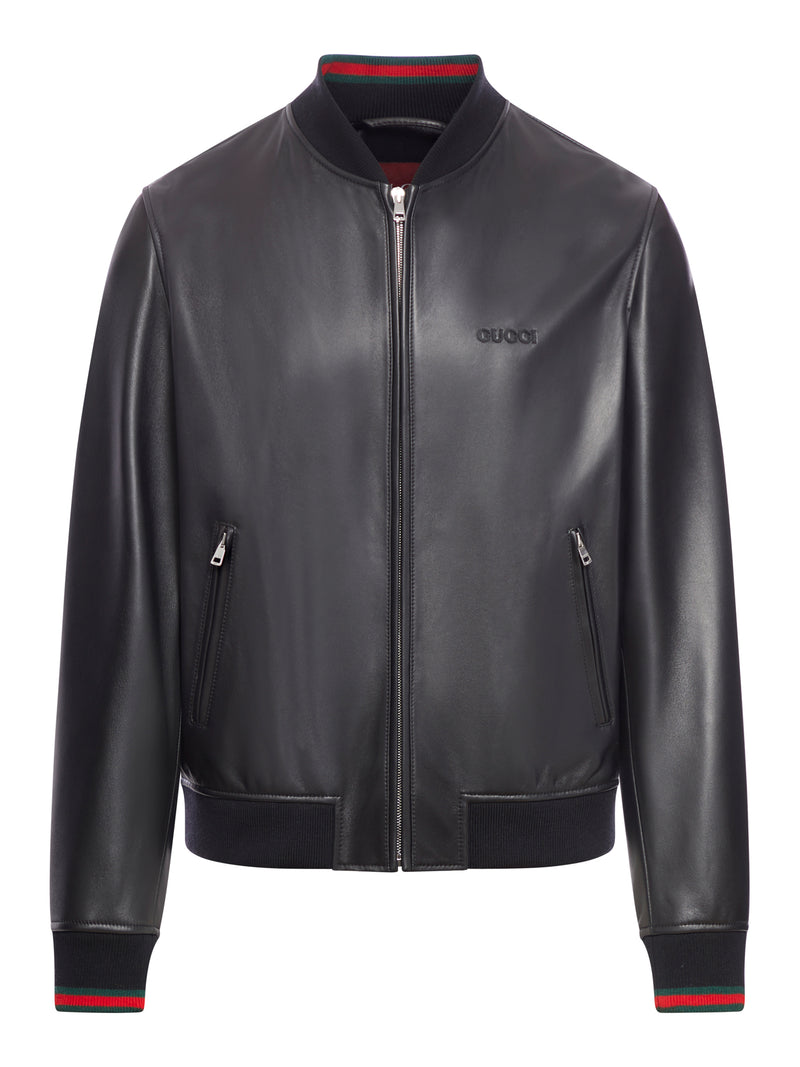 GIACCA BOMBER IN NAPPA OPACA