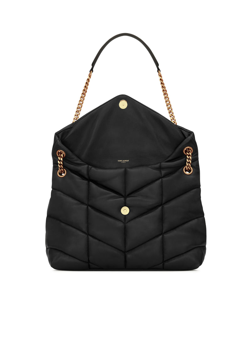 PUFFER MEDIA IN NAPPA TRAPUNTATA