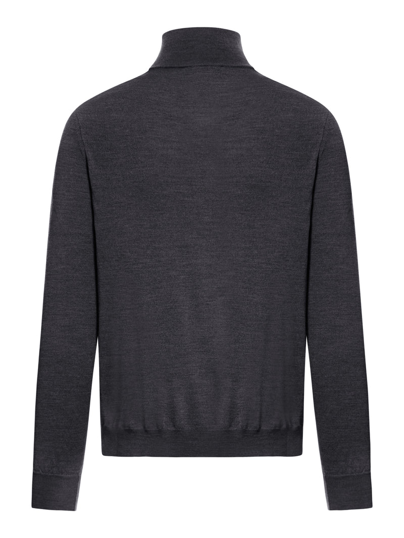 MAGLIA CON HALF ZIP IN WOOL FLEX