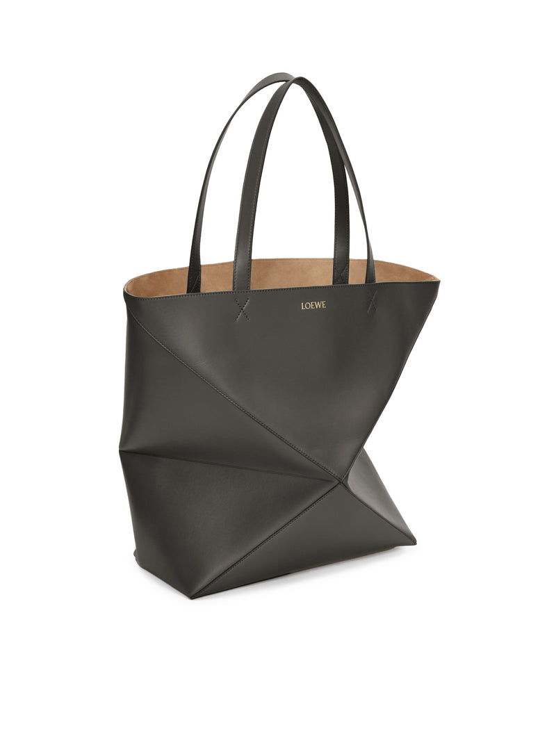 BORSA PUZZLE FOLD TOTE XL IN PELLE DI VITELLO LUCIDA
