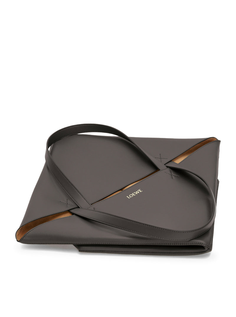 BORSA PUZZLE FOLD TOTE XL IN PELLE DI VITELLO LUCIDA